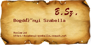 Bogdányi Szabella névjegykártya